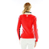 M.Miller Neige Snowflake Luxury Extra Fine Merino half zip sweater in RED ON SALE - Saratoga Saddlery & International Boutiques