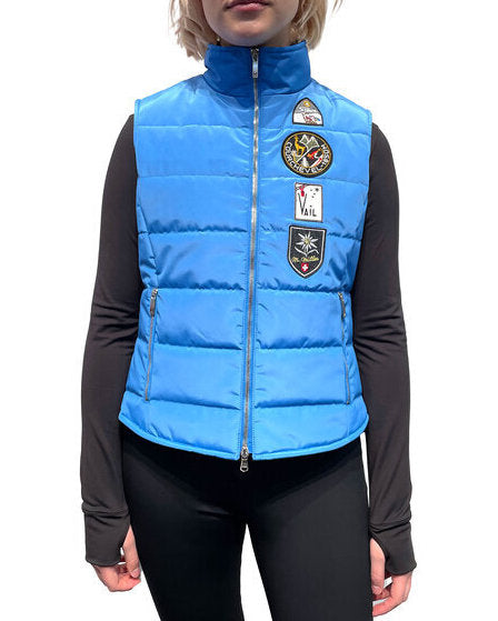 M. Miller Touring Vest SKY BLUE Vintage Patch ON SALE - Saratoga Saddlery & International Boutiques