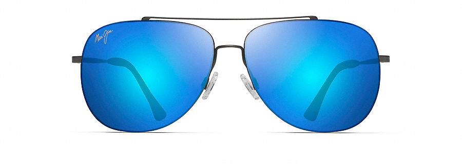 Maui Jim Cinder Cone Sunglasses in Satin Dark Gunmetal with Blue Hawaii Lens - Saratoga Saddlery & International Boutiques