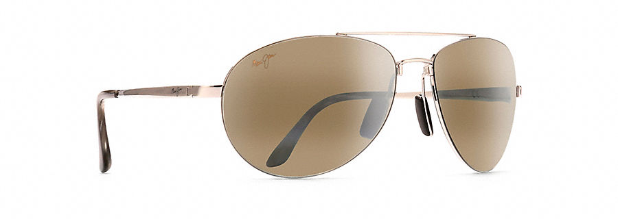 Maui Jim Pilot Sunglasses in Gold with HCL Bronze Lens Saratoga