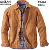 Missani Men's Shirt Leather Jacket Camel 3393 FW22 - Saratoga Saddlery & International Boutiques