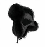 Mitchie's Leather Trooper Hat with Fox Fur - Saratoga Saddlery & International Boutiques