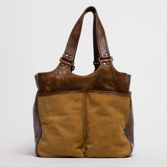 Moore & Giles Belle Picnic Tote in Nubuck Bison Tan - Saratoga Saddlery & International Boutiques