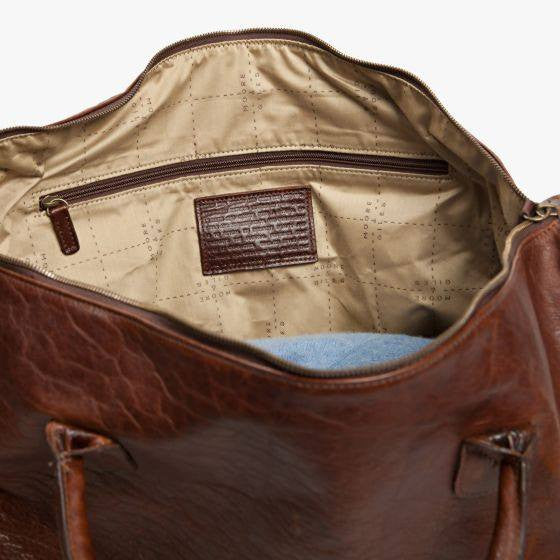 Moore & Giles Benedict Weekend Bag in American Bison - Saratoga Saddlery & International Boutiques