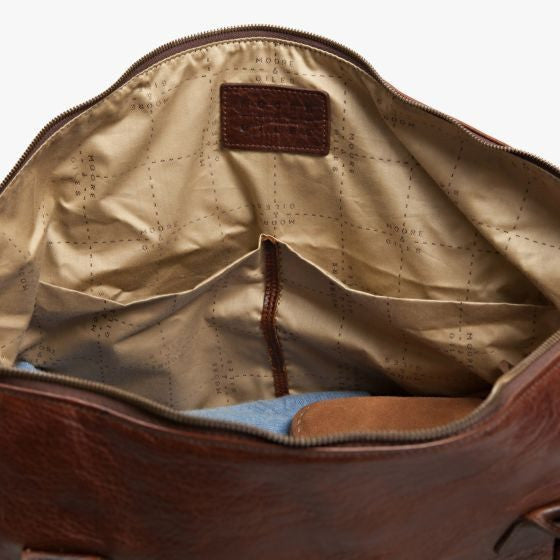 Moore & Giles Benedict Weekend Bag in American Bison - Saratoga Saddlery & International Boutiques