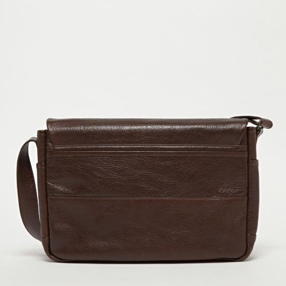 Moore & Giles Sackett Messenger Bag in American Bison - Saratoga Saddlery & International Boutiques