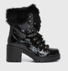 NIS Alisa BLACK Croc Heel Winter Boots ON SALE