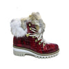 NIS Croco Print RED Ankel Winter Boot 1915450/46 FW22 - Saratoga Saddlery & International Boutiques