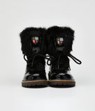 NIS Croco Black / Black Rabbit Ankle Winter Boot 1915450/1 - Saratoga Saddlery & International Boutiques