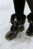 NIS Croco Black / Black Rabbit Ankle Winter Boot 1915450/1 - Saratoga Saddlery & International Boutiques