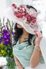 Le Beau Chapeau by Nancy Matt Blush Pink Roses Racetrack Hat