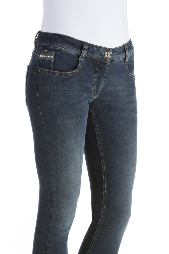 Animo NORTY Slim Jeans with Rhinestones - Saratoga Saddlery & International Boutiques