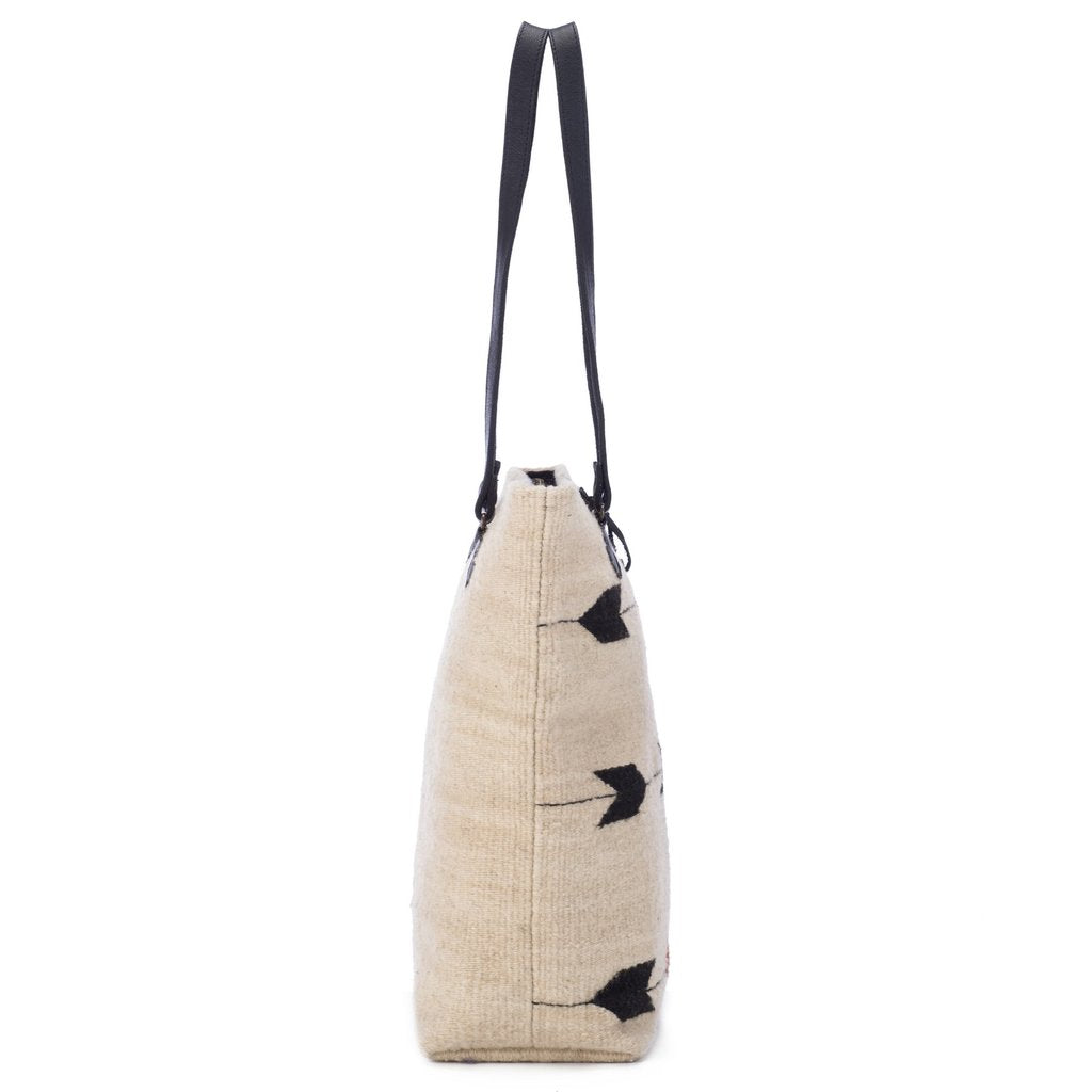 MZ Fair Trade Obsidian Arrow Wool Bucket Tote 13-8025 - Saratoga Saddlery & International Boutiques