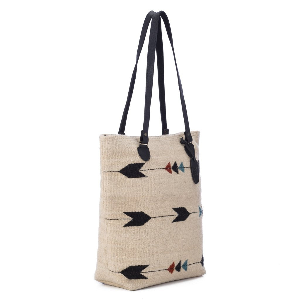 MZ Fair Trade Obsidian Arrow Wool Bucket Tote 13-8025 - Saratoga Saddlery & International Boutiques