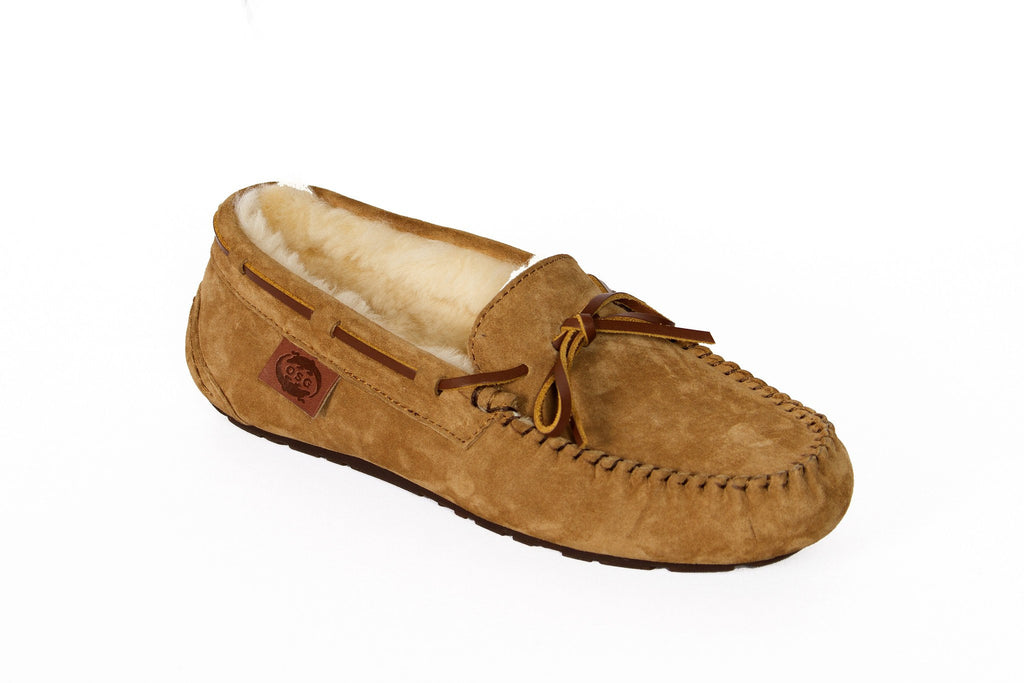 Kid's Marino Shearling Devon Moccasin Slipper By Outback Survival Gear - Saratoga Saddlery & International Boutiques