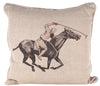 Ox Bow Decor Polo Player Down Throw Pillow - Saratoga Saddlery & International Boutiques