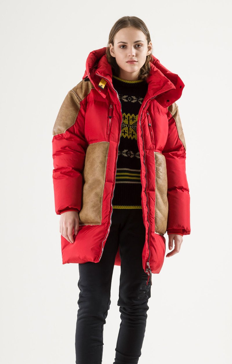Parajumpers Carolina Women's Winter Jacket Red – Saratoga Parajumpers Carolina Women's Winter Jacket Red – Saratoga