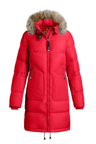 Parajumpers Women s Light Long Bear Eco Coat in Red Saratoga