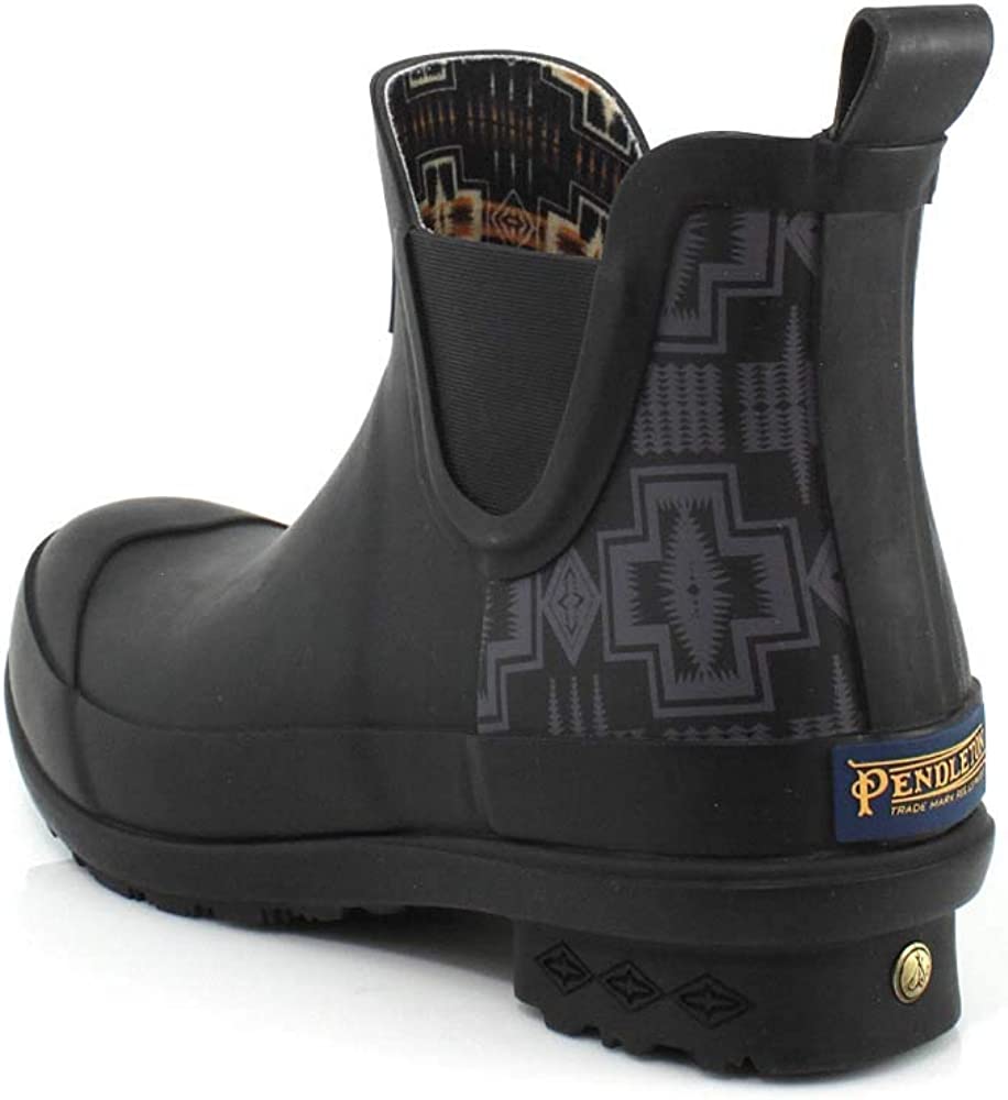 Pendleton Heritage Harding Chelsea Short Rain Boot in Black 82072 - Saratoga Saddlery & International Boutiques