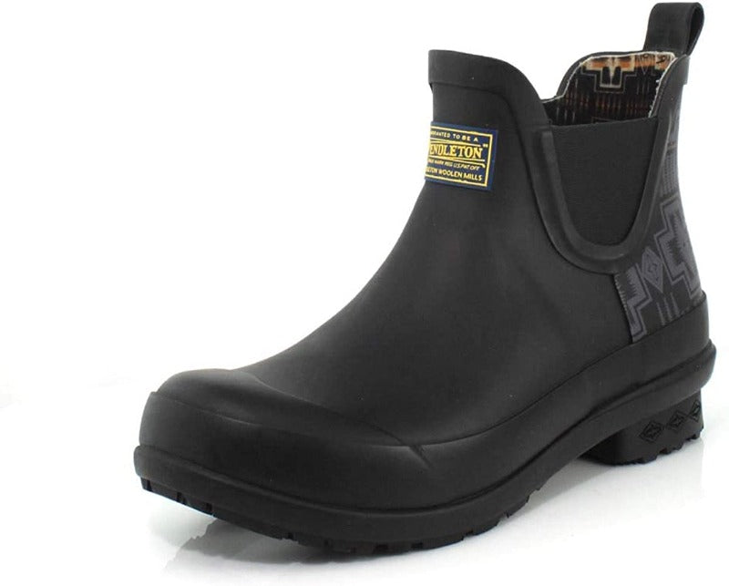 Pendleton Heritage Harding Chelsea Short Rain Boot in Black 82072 - Saratoga Saddlery & International Boutiques