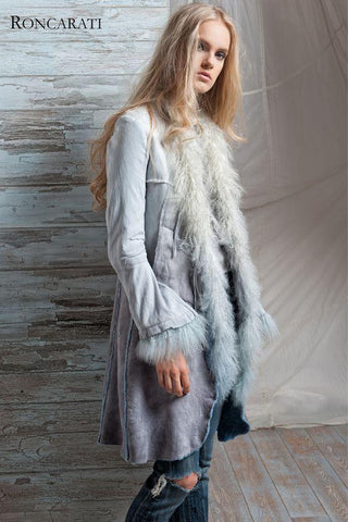 M. Miller Astrid Coat with Raccoon Fur Hood Black