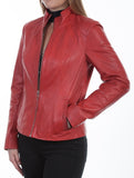 Scully Women's Red Leather Jacket L5 - Saratoga Saddlery & International Boutiques
