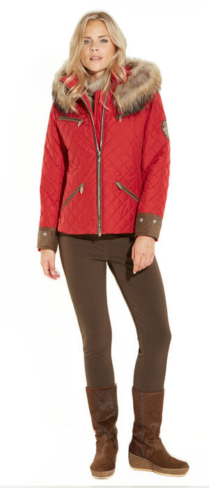 M. Miller Women's Kristene Quilted Jacket With Natural Finn Racoon Microtech - Saratoga Saddlery & International Boutiques
