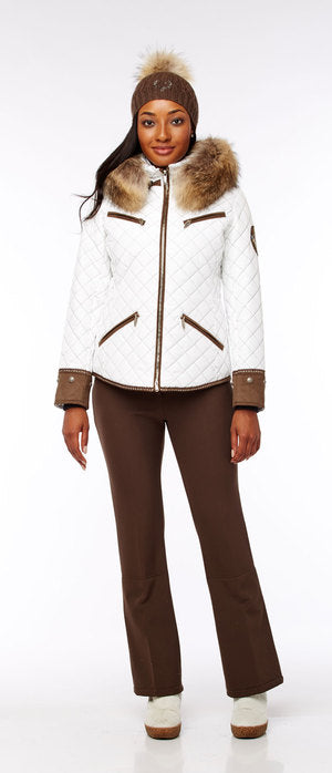 M. Miller Women's Kristene Quilted Jacket With Natural Finn Racoon Microtech - Saratoga Saddlery & International Boutiques