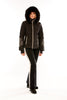 M. Miller Women's Keirsten Black Stretch Paneled down Jacket W/ Black Fox Trim - Saratoga Saddlery & International Boutiques