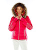 M. Miller Women's Keirsten Fuchsia Stretch Paneled Down Jacket W/ Fur Trim - Saratoga Saddlery & International Boutiques