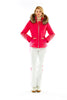 M. Miller Women's Keirsten Fuchsia Stretch Paneled Down Jacket W/ Fur Trim - Saratoga Saddlery & International Boutiques