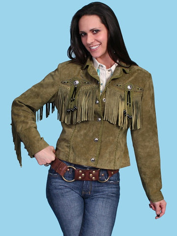 Scully Bead Trim Fringe Hand Laced Jacket L758