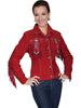 Scully Women's Red Fringe Bead Leather Jacket L152 21 - Saratoga Saddlery & International Boutiques