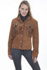 Scully Women's Fringe Bead Leather L152 in Cognac - Saratoga Saddlery & International Boutiques