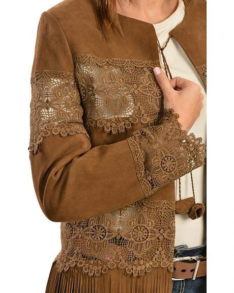 Scully L124 Women's Suede Coat with Long Fringe - Saratoga Saddlery & International Boutiques
