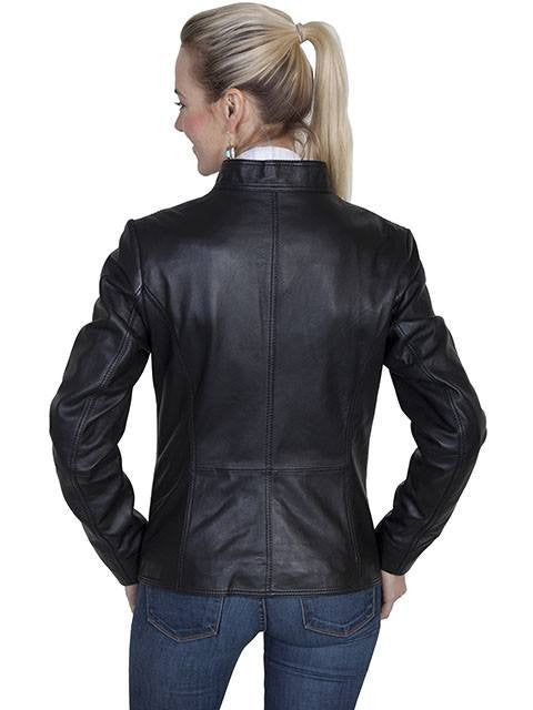 Scully L177 Women's Lambskin Leather Jacket in Black - Saratoga Saddlery & International Boutiques