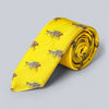 Seaward & Stearn Handmade Woven Silk Tie - At The Races - Yellow Gold