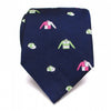 Seaward & Stearn Handmade Woven Silk Tie - Jockey Silks - Navy - Saratoga Saddlery & International Boutiques