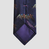 Seaward & Stearn Handmade Woven Silk Tie - At The Races - Navy - Saratoga Saddlery & International Boutiques