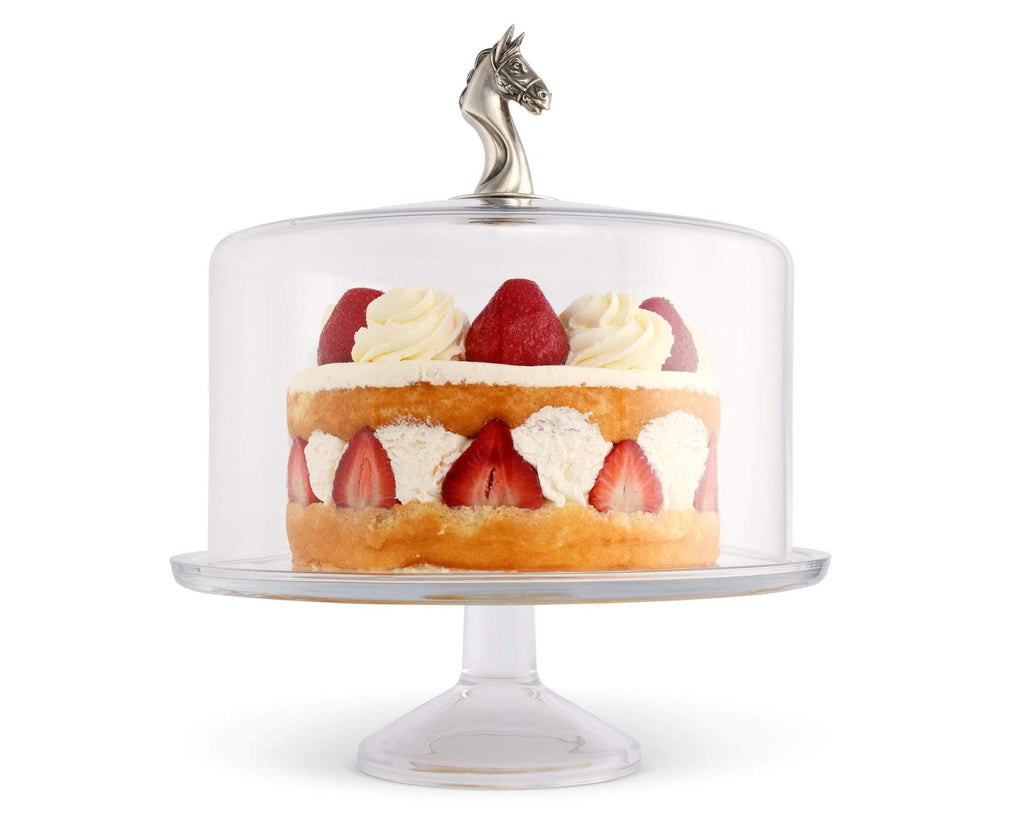 Vagabond House Equestrian Glass Covered Cake H464HH 12" x 4 - Saratoga Saddlery & International Boutiques