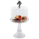 Vagabond House Equestrian Glass Covered Cake Stand 11.5