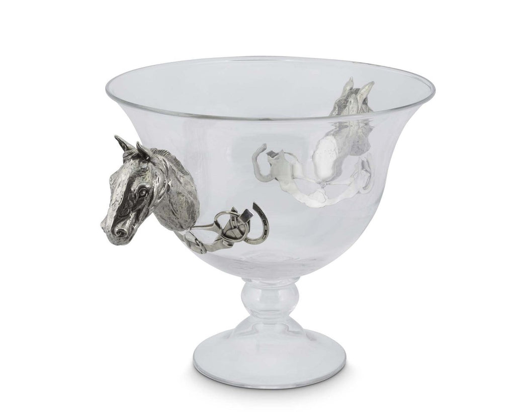 Vagabond House Glass Bowel HORSE HEAD ICE TUB H419HL - Saratoga Saddlery & International Boutiques