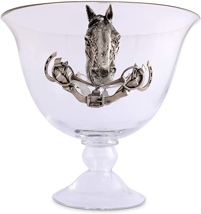 Vagabond House Glass Bowel HORSE HEAD ICE TUB H419HL - Saratoga Saddlery & International Boutiques