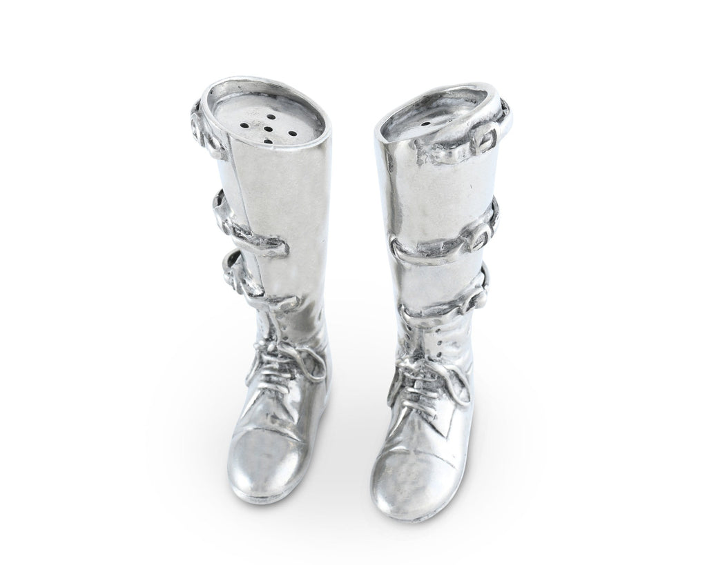 Vagabond House Pewter Riding Boot Salt & Pepper Set - H116B - Saratoga Saddlery & International Boutiques