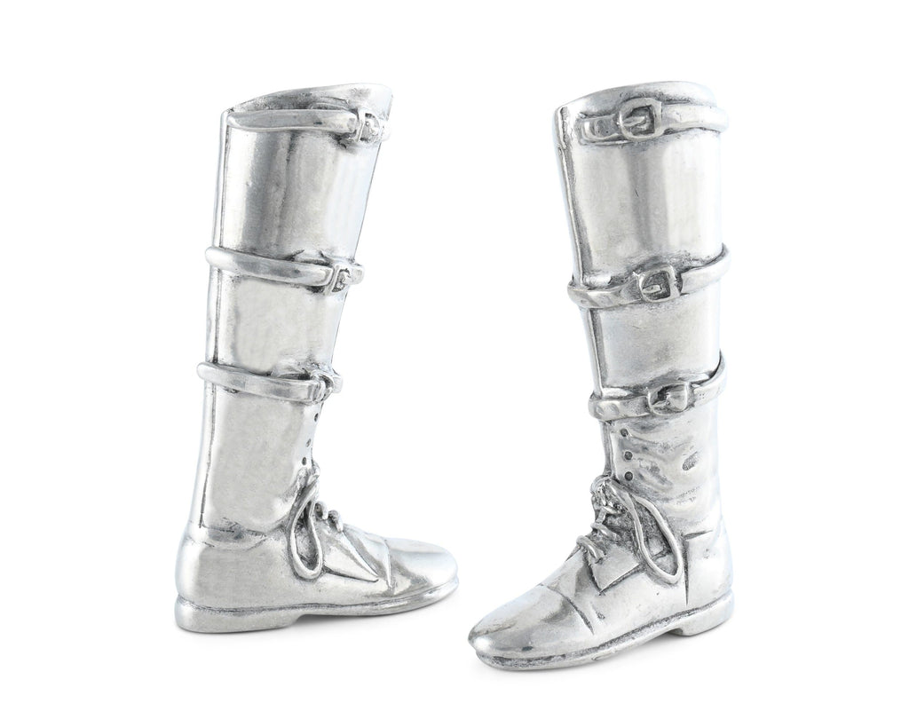 Vagabond House Pewter Riding Boot Salt & Pepper Set - H116B - Saratoga Saddlery & International Boutiques