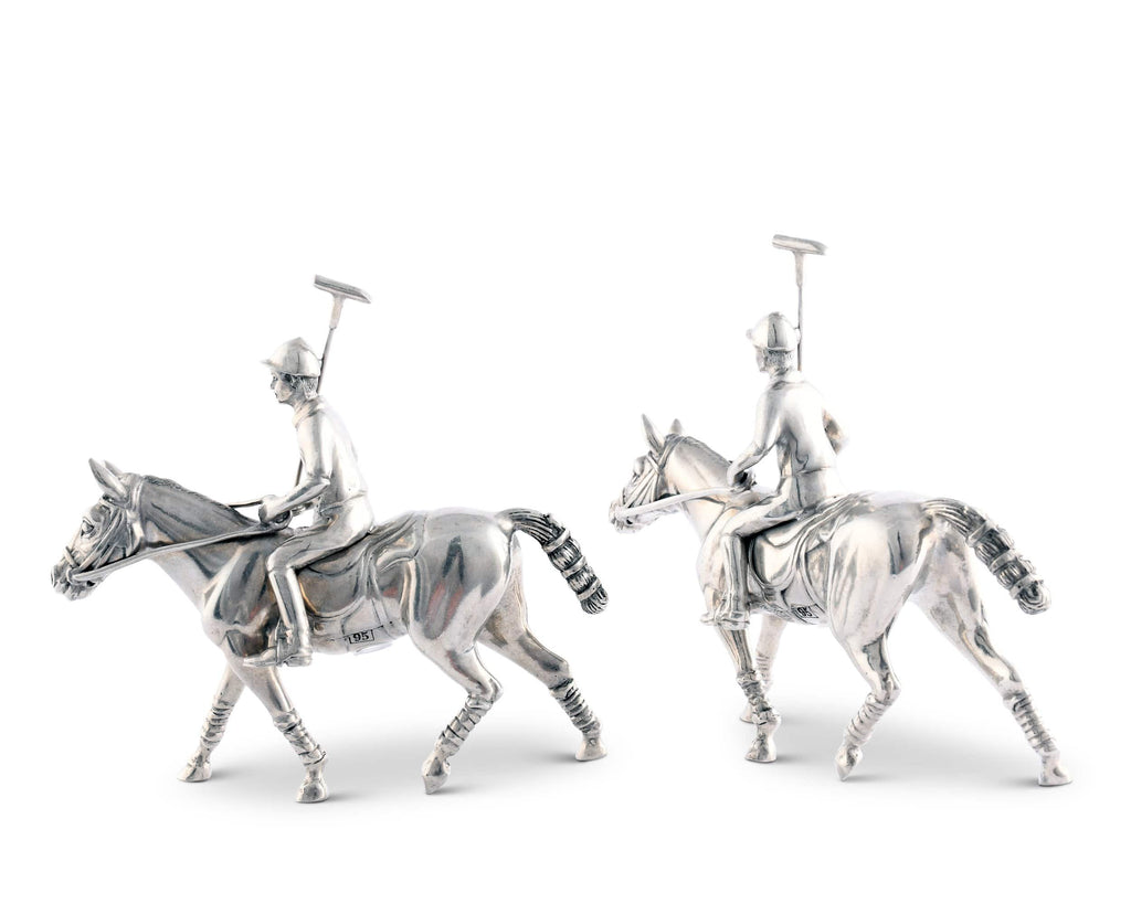 Polo Player Luxury-Grade Pewter Salt & Pepper - Saratoga Saddlery & International Boutiques