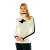 M.Miller Merina White Swiss Cross Turtleneck Merino Wool WL6-WHITEWL FW22 - Saratoga Saddlery & International Boutiques