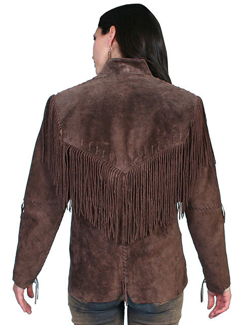 Scully Women's Cheyenne Toggle Boar Suede Jacket - Chocolate - Saratoga Saddlery & International Boutiques
