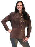 Scully Women's Cheyenne Toggle Boar Suede Jacket - Chocolate - Saratoga Saddlery & International Boutiques