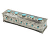 J. Alexander Handmade Rustic Silver & Turquoise Large Mantle Box - Saratoga Saddlery & International Boutiques